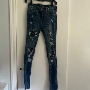 Worn Hollister High Rise Super Skinny Jeans